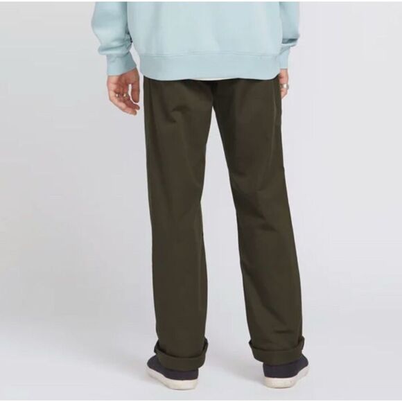 EUC Volcom Frikin Modern Stretch Chino Pants Dark Green Size 26” - Picture 3 of 7